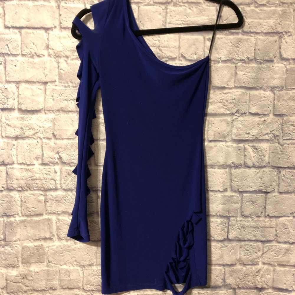 Dark Blue Slits Dress